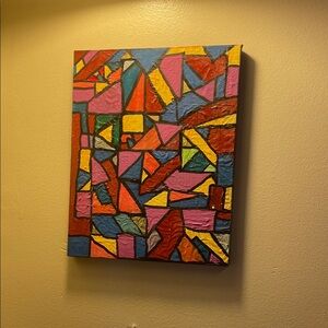 Abstract Geometric Art Painting - Multicolor